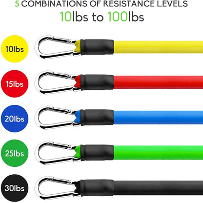 11 Pieces Resistance Bands Set.