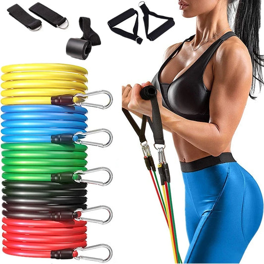 11 Pieces Resistance Bands Set.